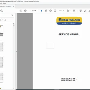 New Holland 7630 & 8030 Tractor Service Repair Manual PDF