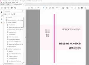 Nihon Kohden BSM-2300 Bedside Monitor Service Manual – PDF