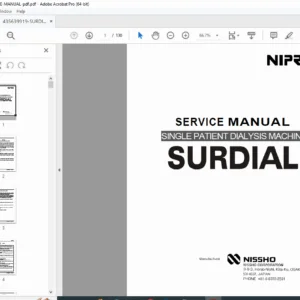 Nipro Surdial Dialysis Machine Service Manual PDF DOWNLOAD