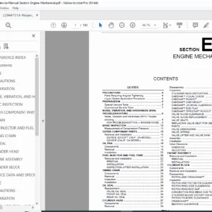 Nissan Sentra Engine Repair Manual (QG18DE & QR25DE) PDF