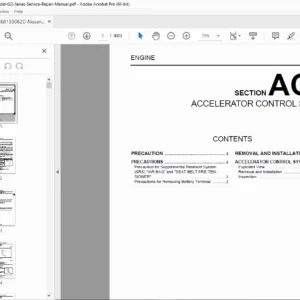 Nissan X-Trail T32 Service Repair Manual (MR20DD/QR25DE/R9M) - PDF