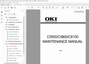 OKI C5500/C5800/C6100 Printer Maintenance Service Manual (2006) PDF