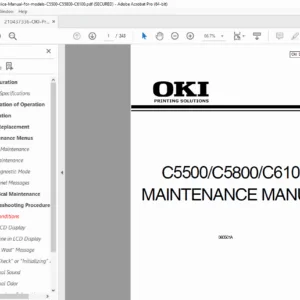 OKI C5500/C5800/C6100 Printer Maintenance Service Manual (2006) PDF