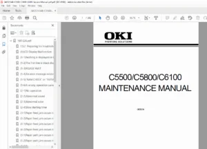 Oki C5500/C5800/C6100 Color Printer Service Manual PDF