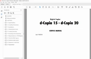 Olivetti d-Copia 15 & 20 Service Manual PDF DOWNLOAD