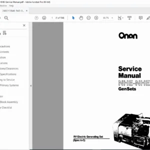 Onan NHE Service Manual 940-0502 - Generator Set Repair & Maintenance Guide PDF