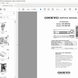 Onkyo TX-SR705 Service Manual PDF DOWNLOAD