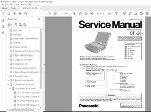 Panasonic CF-28 Toughbook Rugged Laptop Service Manual PDF