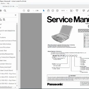 Panasonic CF-28 Toughbook Rugged Laptop Service Manual PDF