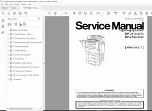 Panasonic DP-2310/3010 Service Manual PDF