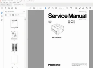 Panasonic KX-P7105 / KX-P7110 Laser Printer Service Manual PDF