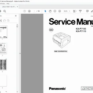 Panasonic KX-P7105 / KX-P7110 Laser Printer Service Manual PDF