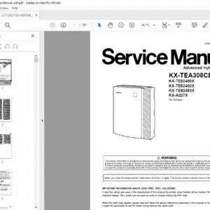 Panasonic KX-TEA308 Service Manual Repair Guide PDF Download