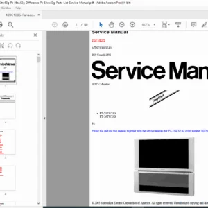 Panasonic PT-53TW53G PT-56TW53G Service Manual PDF