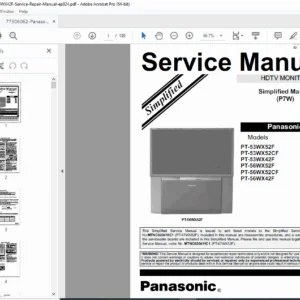 Panasonic PT-53WX42F Service Manual PDF DOWNLOAD