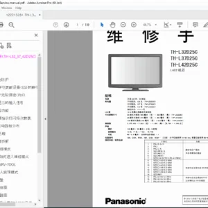 Panasonic TH-L32D25C TH-L37D25C TH-L42D25C LCD TV Service Manual PDF