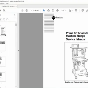 Penlon Prima SP Anaesthetic Machine Service Manual  PDF