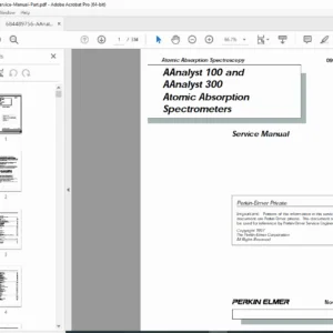 Perkin Elmer AAnalyst 100 300 Atomic Absorption Service Manual PDF