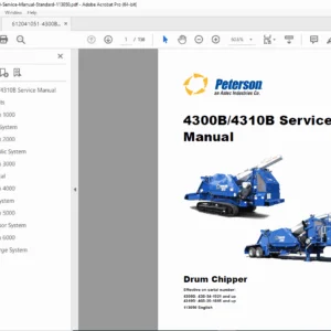 Peterson 4300B & 4310B Drum Chipper Service Manual PDF