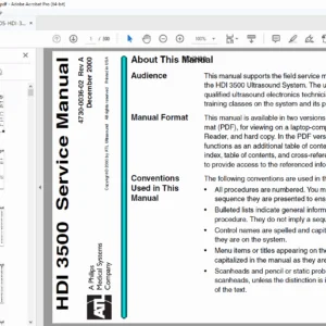 Philips ATL HDI 3500 Ultrasound Service Manual PDF – Repair & Calibration
