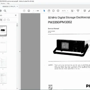 Philips PM3350 / PM3352 Oscilloscope Service Manual PDF