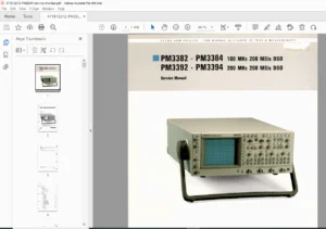 Philips PM3384 / PM3394 Oscilloscope Service Manual PDF — 200 MS/s DSO