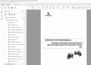Piaggio MP3 400 i.e. Service Station Manual (2007-2008) PDF