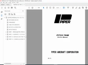 Piper Pitch Trim Service Manual PDF
