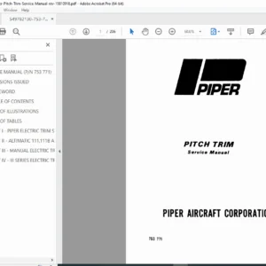 Piper Pitch Trim Service Manual PDF