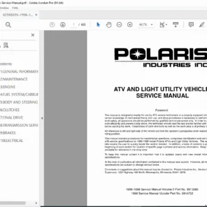 Polaris ATV Service Manual 1996-1998 - Sportsman, Magnum, Scrambler Repair PDF