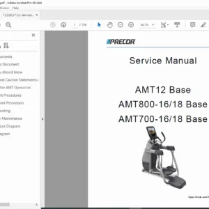 Precor AMT12 AMT700 AMT800 Service Manual -  PDF
