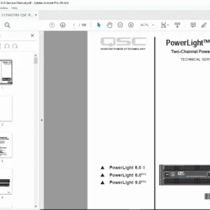 QSC PowerLight 9.0PFC & 6.0 Series Service Manual – PDF