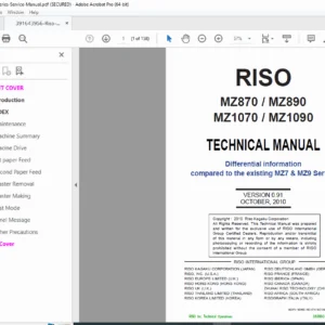 RISO MZ Series Technical Manual (MZ870, MZ890, MZ1070, MZ1090) PDF