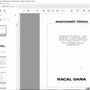 Racal-Dana 9084 Synthesized Signal Generator Maintenance Manual (PDF)