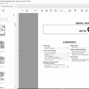 Renault Samsung SM3 Service Manual Supplement – Workshop PDF