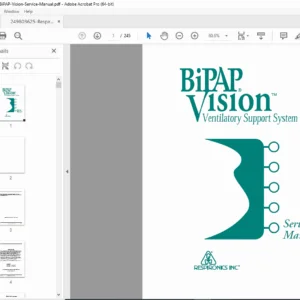 Respironics BiPAP Vision Ventilatory Support System -  PDF