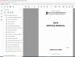 Ricoh Aficio MP 2500 / Savin 7025 Service Manual (D010) PDF