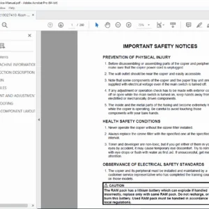 Ricoh FT-4422 Copier Service Manual PDF Condor Repair Guide