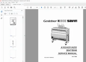 Ricoh FW780 Wide Format Copier Service Manual & Parts Catalog PDF