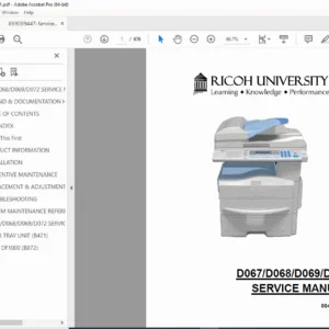 Ricoh MP 171 Aficio Copier Service Manual PDF