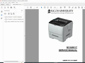 Ricoh SP 3500N / SP 3510DN M116 M117 Service Manual PDF