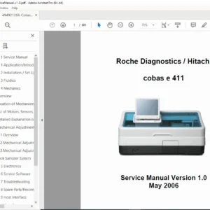 Roche Cobas e411 Analyzer Service, Calibration & Maintenance Manual PDF