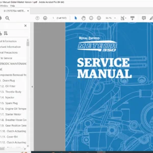 Royal Enfield Meteor 350 Service Manual (Global Market) – PDF