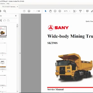 SANY SKT90S Wide-Body Mining Truck Service Manual (2022 PDF)