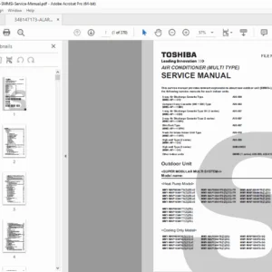 SMMS-i Outdoor Unit Service Manual A10-005 (Wiring, Errors, Parts) PDF