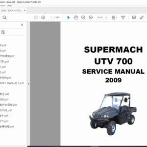 SUPERMACH UTV 700 Service Manual Repair Guide PDF Download