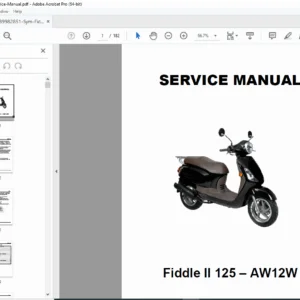 SYM Fiddle II 125 Service Manual (AW12W) -  PDF DOWNLOAD
