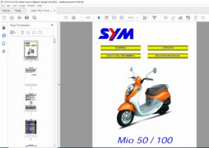 SYM Mio 50 / 100 Service Manual (HU05U HU10U HU10W) PDF