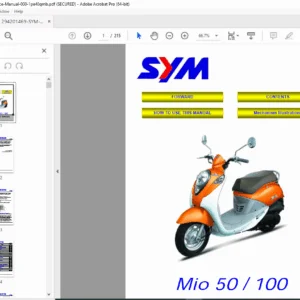 SYM Mio 50/100 Service Manual PDF DOWNLOAD
