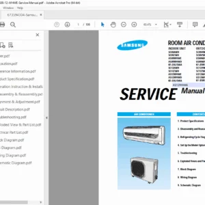 Samsung AS09/AS12 WHWE Air Conditioner Service Manual (PDF)